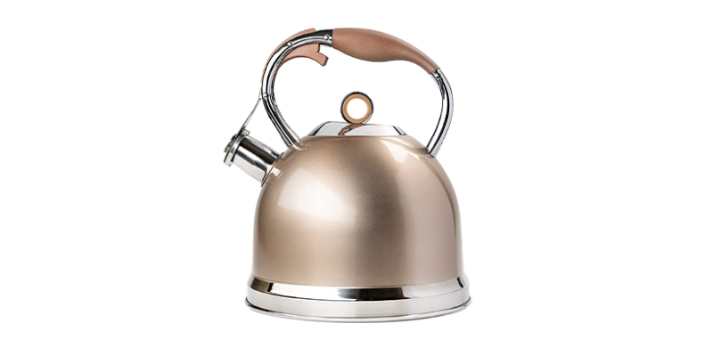 Susteas Induction Modern Stainless Steel Surgical Whistling Teapot